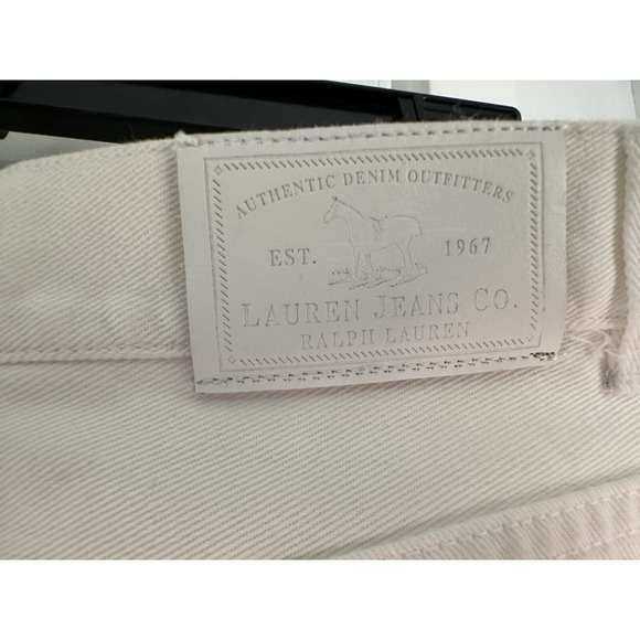 New Polo Ralph Lauren Jean women SIZE 8 Regular White Paint Multi colors‎ - Picture 15 of 16
